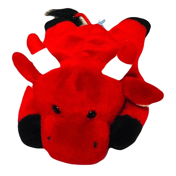 Great American Fun Vintage Red Bull Beanie BabyToy - Picture 5 of 7